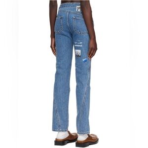 Ader Error Blue Curved Seam Women Jeans size L